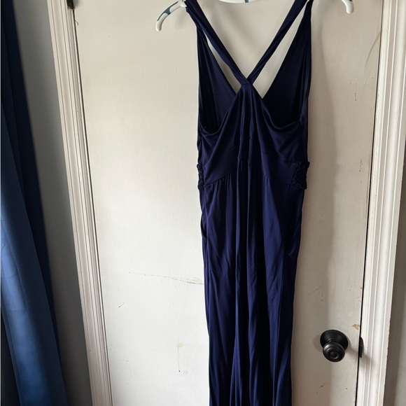 Anthropologie Maeve Deep Blue Dress with Crisscross Detail - Picture 7 of 7